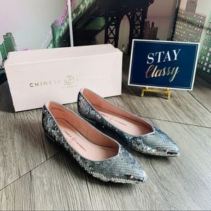 Silver Sequin Flats by Chinese Laundry - NEW 😍